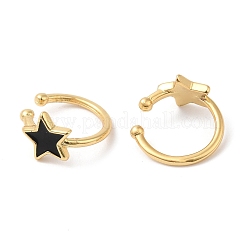 Star Enamel Cuff Earrings&nbsp;EJEW-G348-15G