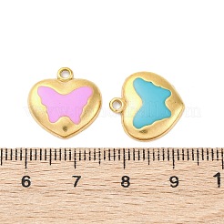 304 Stainless Steel Enamel Pendants&nbsp;STAS-B085-05G
