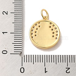 Brass Micro Pave Clear Cubic Zirconia Pendants&nbsp;KK-M278-05B-G