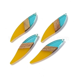 Transparent Resin & Walnut Wood Big Pendants&nbsp;RESI-M027-08E