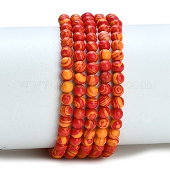 Dyed Synthetic Malachite Beads Strands&nbsp;GG-CBA6382-A03-4mm-01
