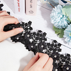 Polyester Lace Trim&nbsp;OCOR-WH0068-84B