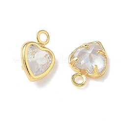 Brass Micro Pave Cubic Zirconia Pendants&nbsp;KK-Z136-18G-01