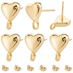 20Pcs Brass Stud Earring Findings&nbsp;KK-BBC0022-27