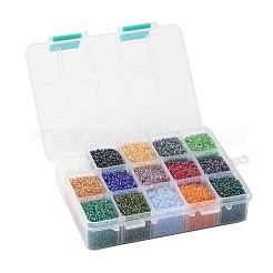 FGB 375G 15 Colors 12/0 Grade A Round Glass Seed Beads&nbsp;SEED-JP0011-01-2mm