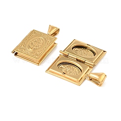 316 Stainless Steel Locket Pendants&nbsp;STAS-K321-03G