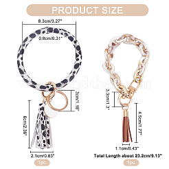 Wristlet Bracelet Keychain Set&nbsp;HJEW-CA0001-18