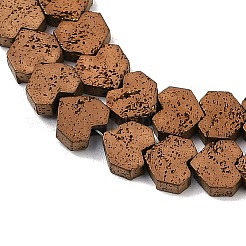 Electroplated Natural Lava Rock Beads Strands&nbsp;G-K388-04A-05