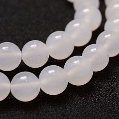 Natural White Agate Bead Strands&nbsp;X-G-G880-03-6mm