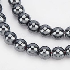 Non-magnetic Synthetic Hematite Beads Strands&nbsp;G-OC0001-65-6mm