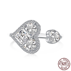 Rhodium Plated 925 Sterling Silver Birthstone Ring&nbsp;RJEW-F150-52P