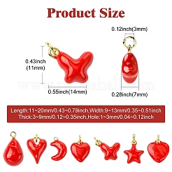 7Pcs 7 Styles Brass Pendants&nbsp;KK-CJ0003-59