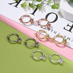8Pcs 4 Colors Brass Clip-on Hoop Earring Converters Findings&nbsp;KK-ZZ0001-12