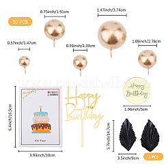 Acrylic & Paper Birthday Cake Insert Card Decoration&nbsp;AJEW-FH0004-55