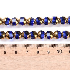 Electroplate Glass Beads Strands&nbsp;EGLA-Q128-04A-FP01