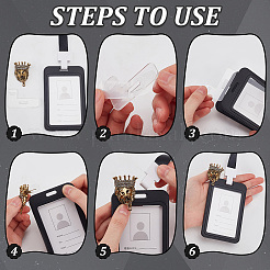 24Pcs 6 Styles Acrylic Badge Coin Display Holder Stands&nbsp;OACR-FG0001-25