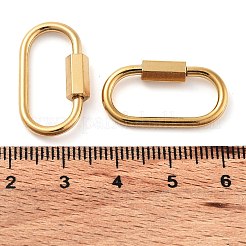 PVD Vacuum Plating 304 Stainless Steel Screw Carabiner Lock Charms&nbsp;X-STAS-H107-04C-G