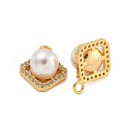 Brass Micro Pave Cubic Zirconia Pendants&nbsp;KK-U036-09G