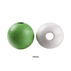 160Pcs 4 Colors Farmhouse Country and Rustic Style Painted Natural Wood Beads&nbsp;WOOD-LS0001-01K