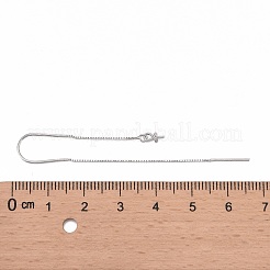 Anti-Tarnish Rhodium Plated 925 Sterling Silver Threader Earrings&nbsp;STER-N0001-027