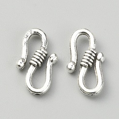 Tibetan Style Zinc Alloy S-Hook Clasps&nbsp;FIND-WH0144-88AS