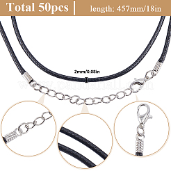 50Pcs Waxed Imitation Leather Cord Necklace Makings&nbsp;AJEW-SP0001-04