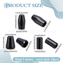 54Pcs 3 Styles Zinc Alloy Cord Ends&nbsp;FIND-PH0022-98A
