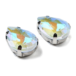 Mocha Fluorescent(MI) Teardrop Sew on Rhinestone&nbsp;GGLA-R043-02B-P01