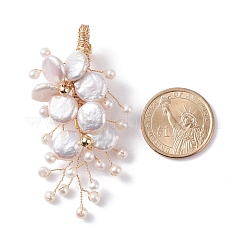 Wedding Corsage Natural Keshi Pearl Brooch&nbsp;JEWB-BR00061-01