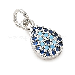 Brass Micro Pave Cubic Zirconia Pendants&nbsp;KK-U056-09P