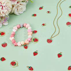 48Pcs 8 Styles Alloy Enamel Pendants&nbsp;ENAM-HY0001-48
