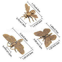 3Pcs 3 Style Brass Display Decorations&nbsp;DJEW-NB0001-33