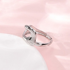 Irregular 304 Stainless Steel Cuff Open Rings&nbsp;RJEW-P191-12P