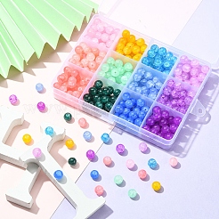 336Pcs 12 Colors Baking Paint Crackle Glass Bead Strands&nbsp;DGLA-YW0001-11