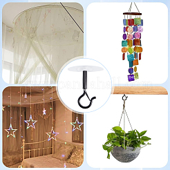 3 Pairs PVC & Iron Ceiling Hooks&nbsp;AJEW-GF0012-97B