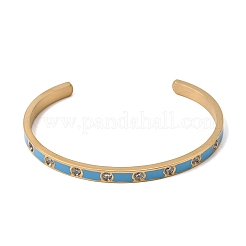 304 Stainless Steel Pave Clear Cubic Zirconia Open Cuff Bangles for Women&nbsp;SA-CBAC920-16G
