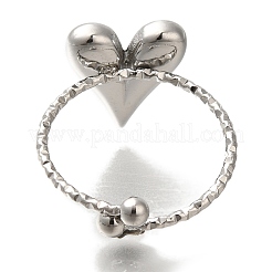 304 Stainless Steel Cuff Rings&nbsp;RJEW-Z074-09P