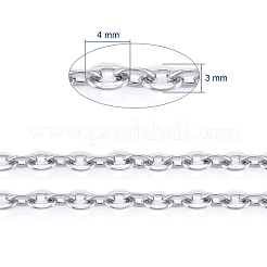 Tarnish Resistant 304 Stainless Steel Cable Chains&nbsp;CHS-K002-02-3mm