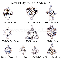 Alloy Knot Pendants and Links Set&nbsp;TIBEP-SC0001-01