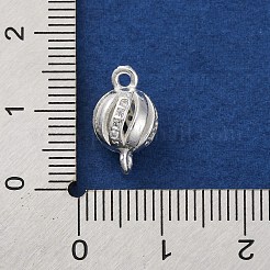 Brass Micro Pave Clear Cubic Zirconia Connector Charms&nbsp;KK-A230-06D-S