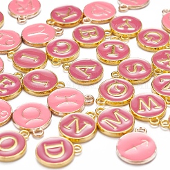 2 Sets 2 Styles Golden Plated Alloy Enamel Charms&nbsp;ENAM-YW0001-28E