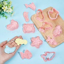 8Pcs 8 Styles PP Plastic Cookie Cutters&nbsp;DIY-WH0683-68A