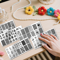 Stainless Steel DIY Nail Art Templates&nbsp;MRMJ-WH0098-058