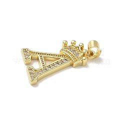 Brass Micro Pave Cubic Zirconia Pendants&nbsp;KK-I382-02G