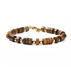 Natural Tiger Eye Beaded Bracelets Set&nbsp;BJEW-JB07024