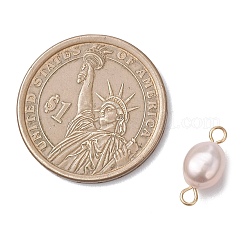 Natural Cultured Freshwater Pearl Potato Links Connector Charms&nbsp;PALLOY-JF04790
