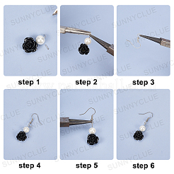 DIY Flower Dangle Earring Making Kits&nbsp;DIY-SC0001-36