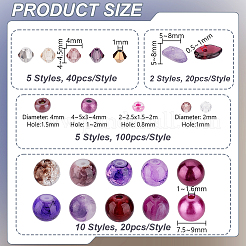 Imitate Austrian Crystal Bicone Glass & Mixed Glass Beads Findings Kits&nbsp;GLAA-GA0002-33