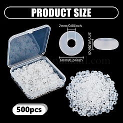 500Pcs Silicone Spacer Beads&nbsp;SIL-UN0001-02B