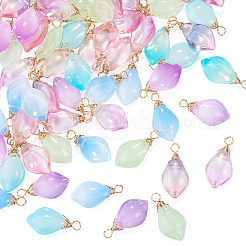 70Pcs Imitation Jade Glass Pendants&nbsp;PALLOY-TAC0279